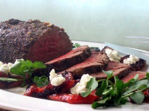 Beef-Tenderloin-with-Roasted-Tomatoes-Goat-Cheese-and-Watercress-3